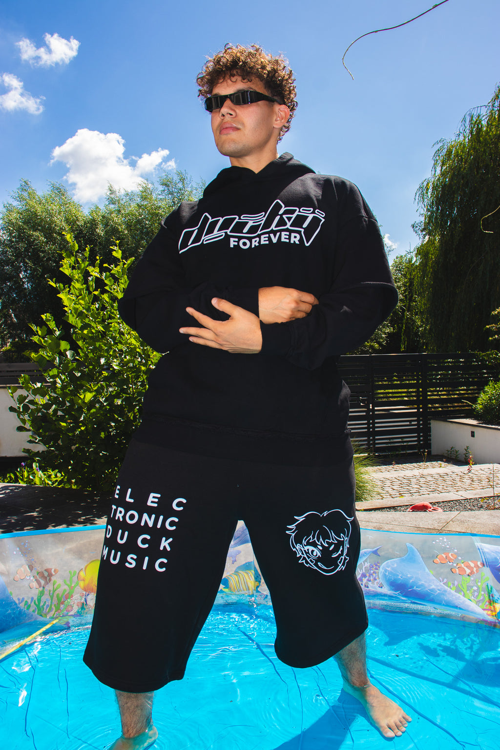 UNISON Raw Edge Double Layered Hoodie