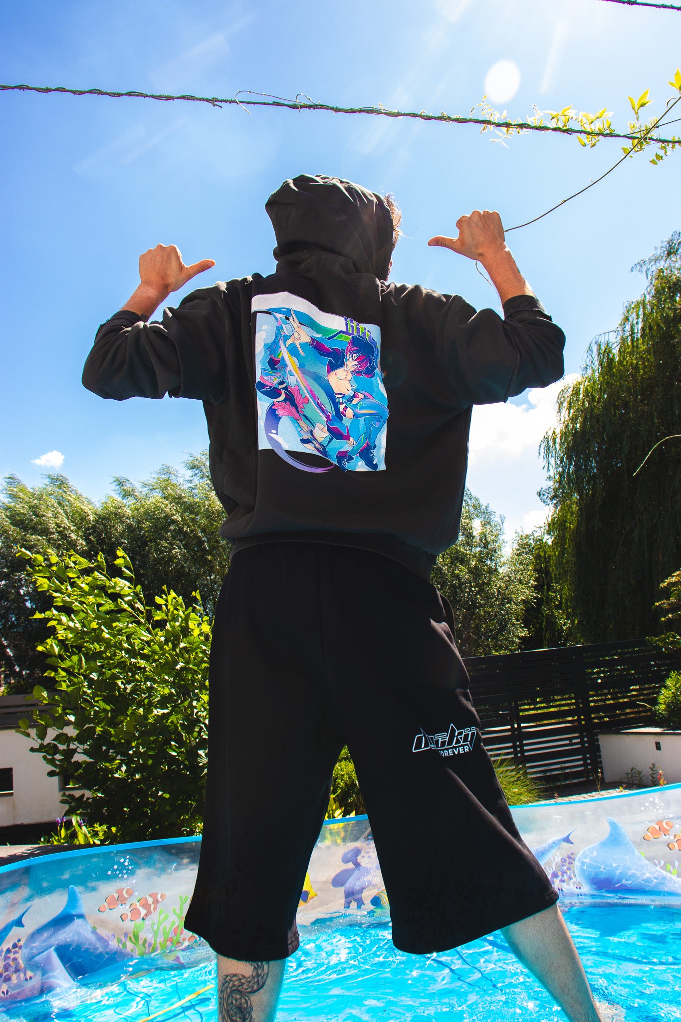 UNISON Raw Edge Double Layered Hoodie
