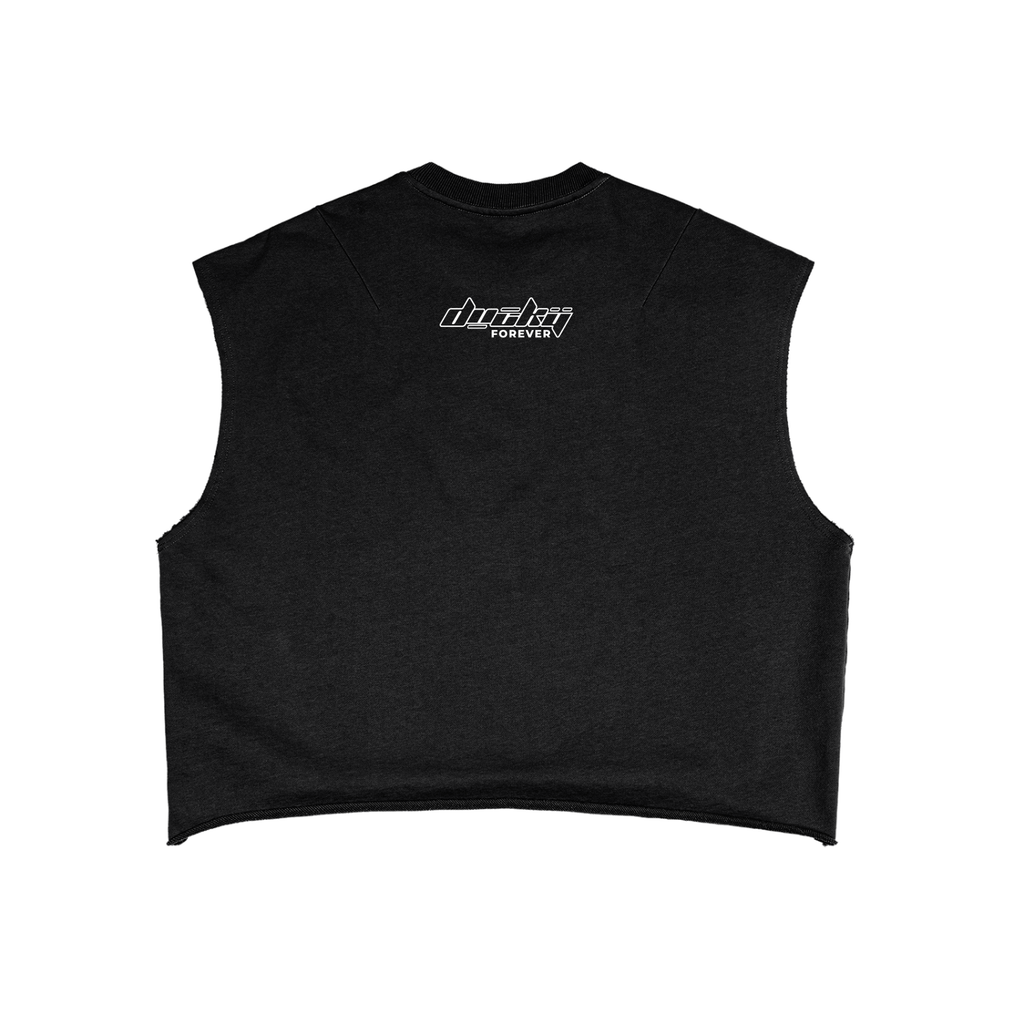 RUNNING AWAY ACTUALLY SOLVED A LOT OF MY PROBLEMS French Terry Boxy Tank Top
