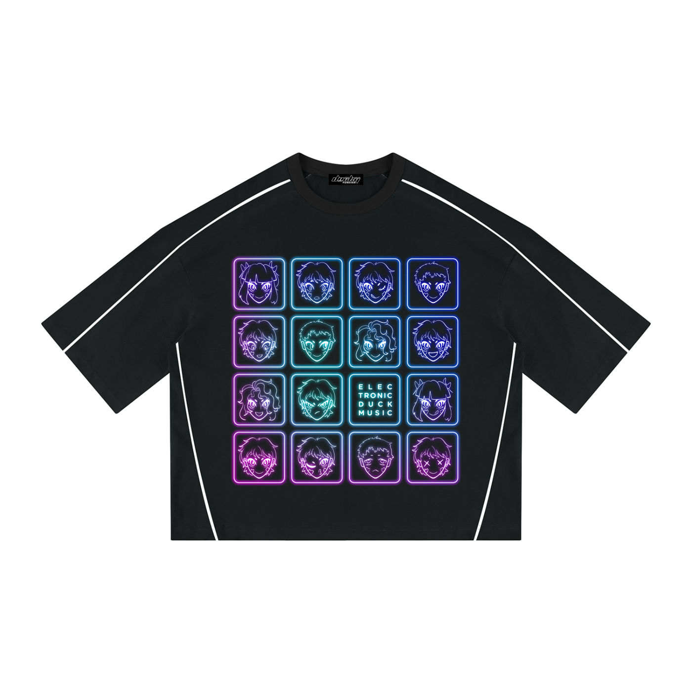 EDM Heavyweight Boxy Piping T-Shirt