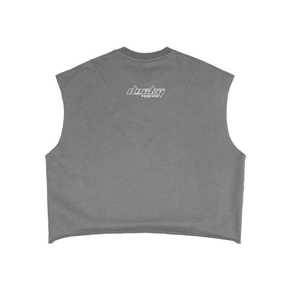 RUNNING AWAY ACTUALLY SOLVED A LOT OF MY PROBLEMS French Terry Boxy Tank Top