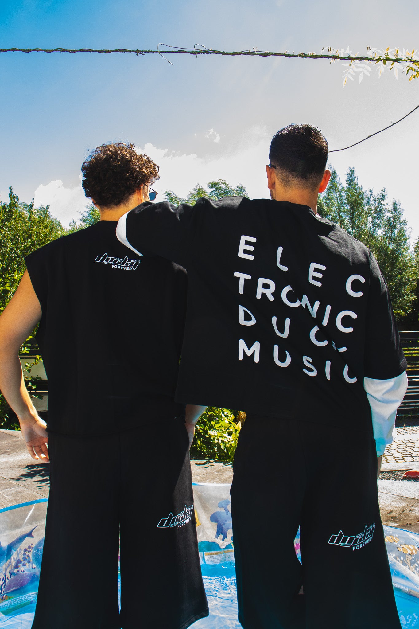 EDM Relaxed Drawstring Three-quarter Sweatpants